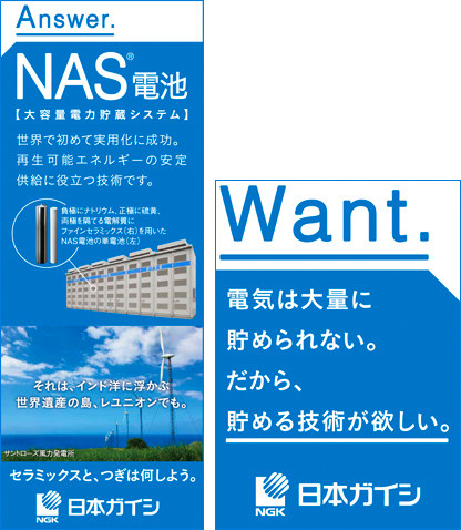 NAS電池新聞広告