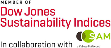MEMBER OF Dow Jones Sustainability Indices In collaboration with a RobecoSAM brand SAM