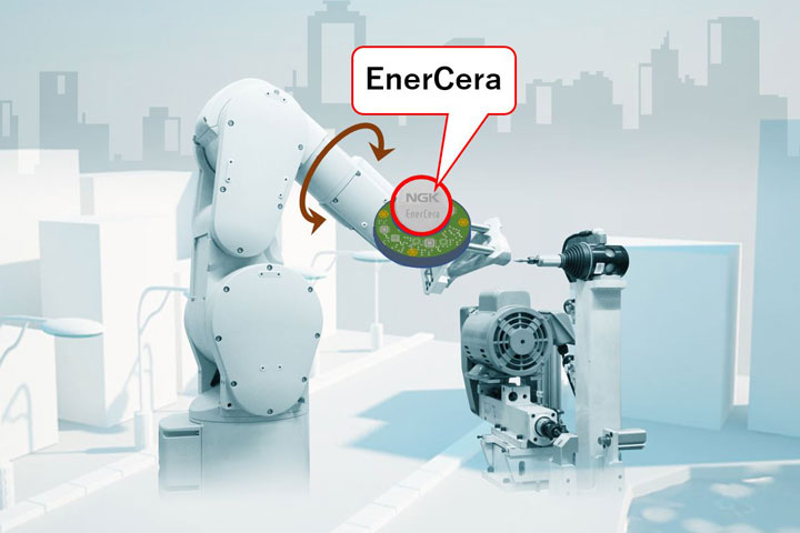 バックアップ電源として利用されるEnerCeraのイメージ