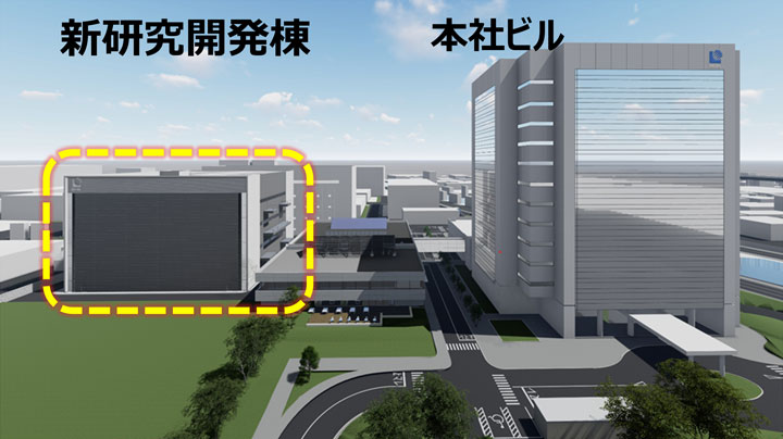 新研究開発棟の完成イメージ