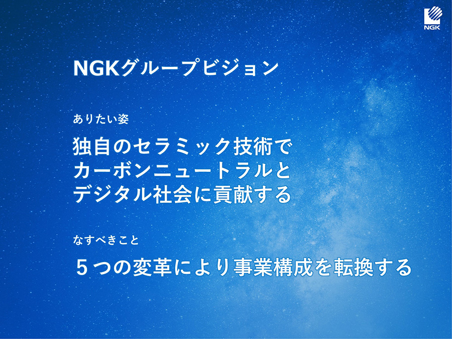 NGKグループビジョンで示す、ありたい姿となすべきこと