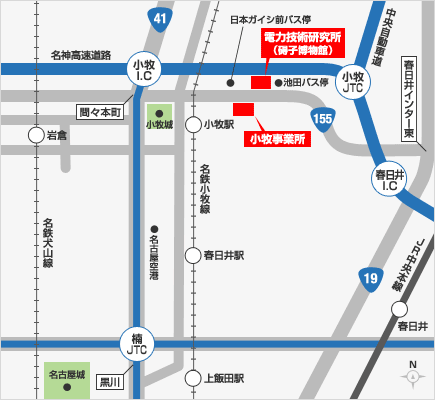 電力技術研究所の地図画像