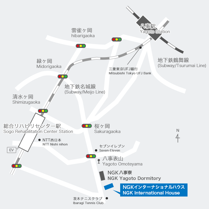 NGKインターナショナルハウスの付近略図の画像